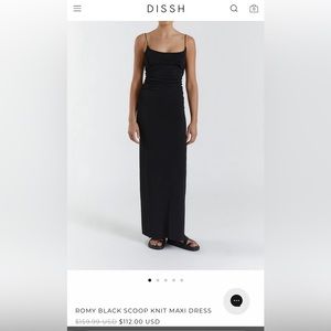 DISSH Romy black scoop knit maxi dress